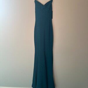 Marciano Long Strapless Bandage Gown - Abyss Blue - XXS - Has Removable Straps